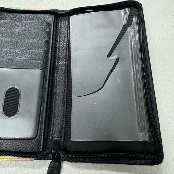 Bradford Exchange Black Leather Silly Kitty Cat Print Full Zip - Picture 9 of 9